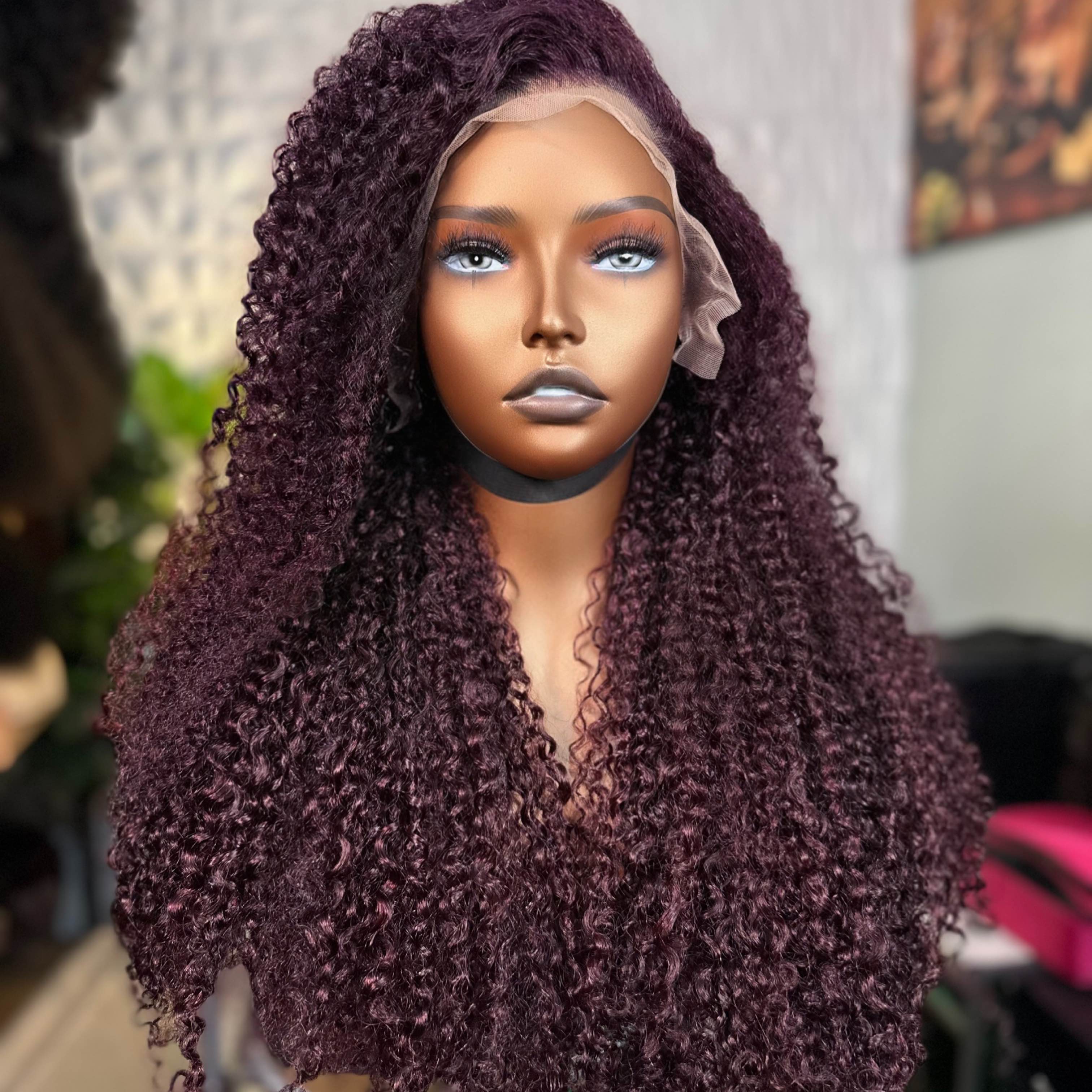 28 inches burgundy pixie curls2