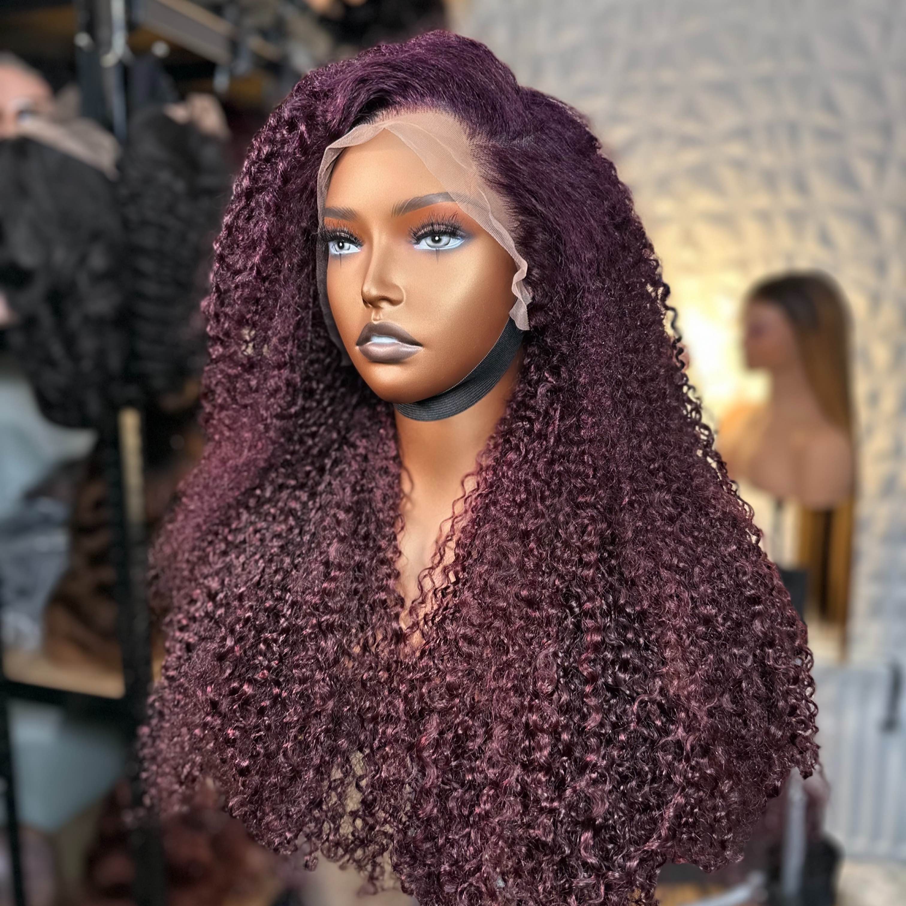 28 inches burgundy pixie curls2