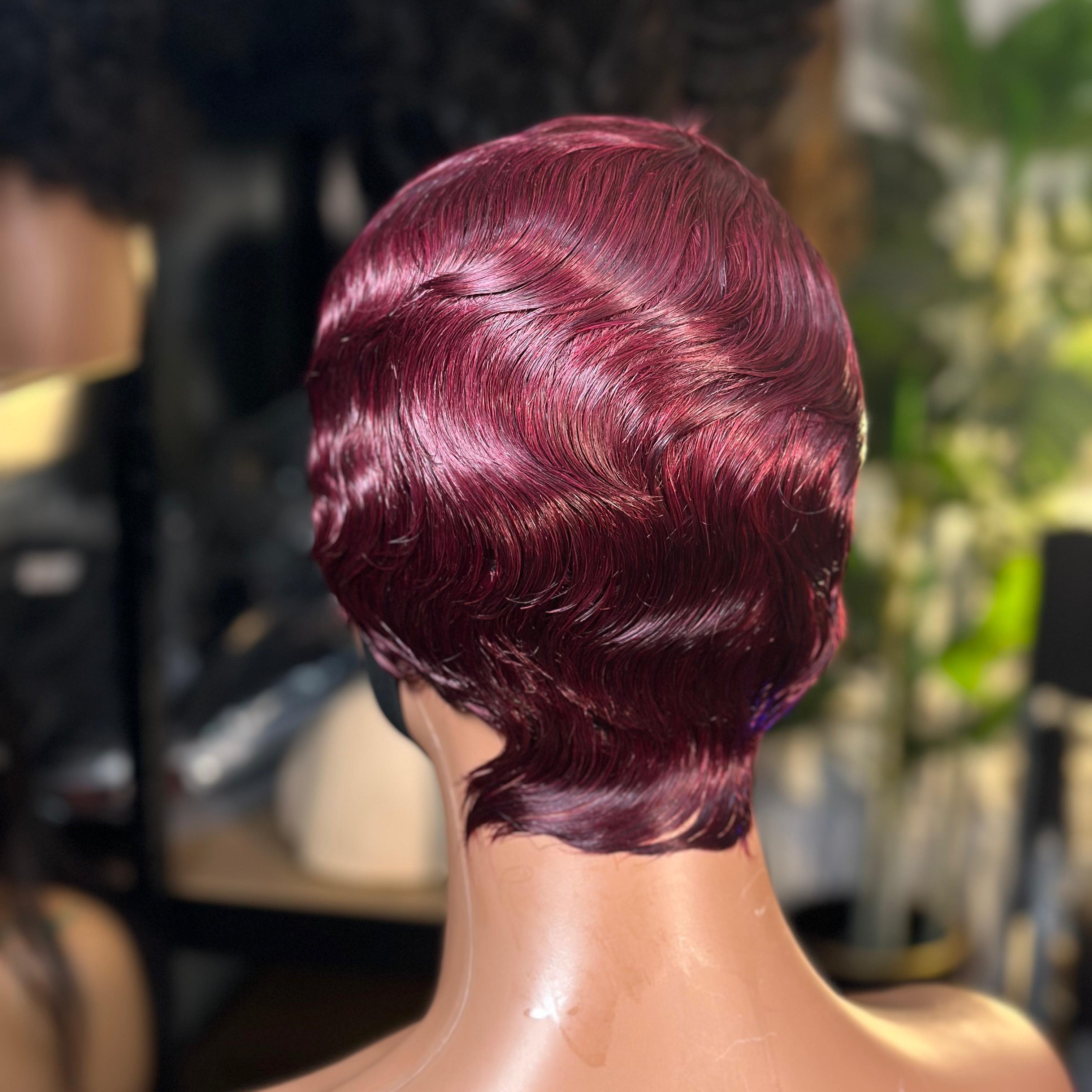Burgundy finger wave2