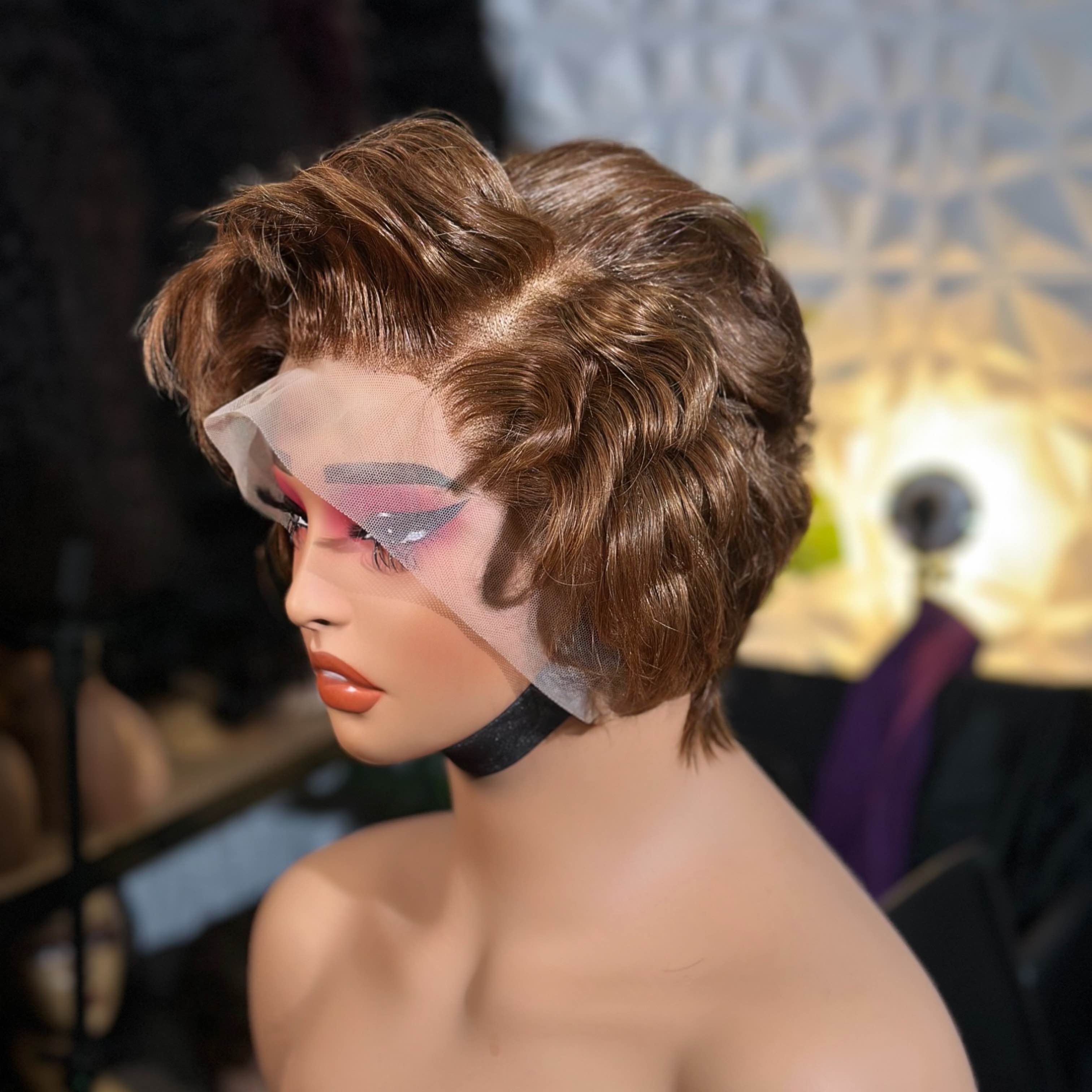 Colour 4 short pixie cut wig